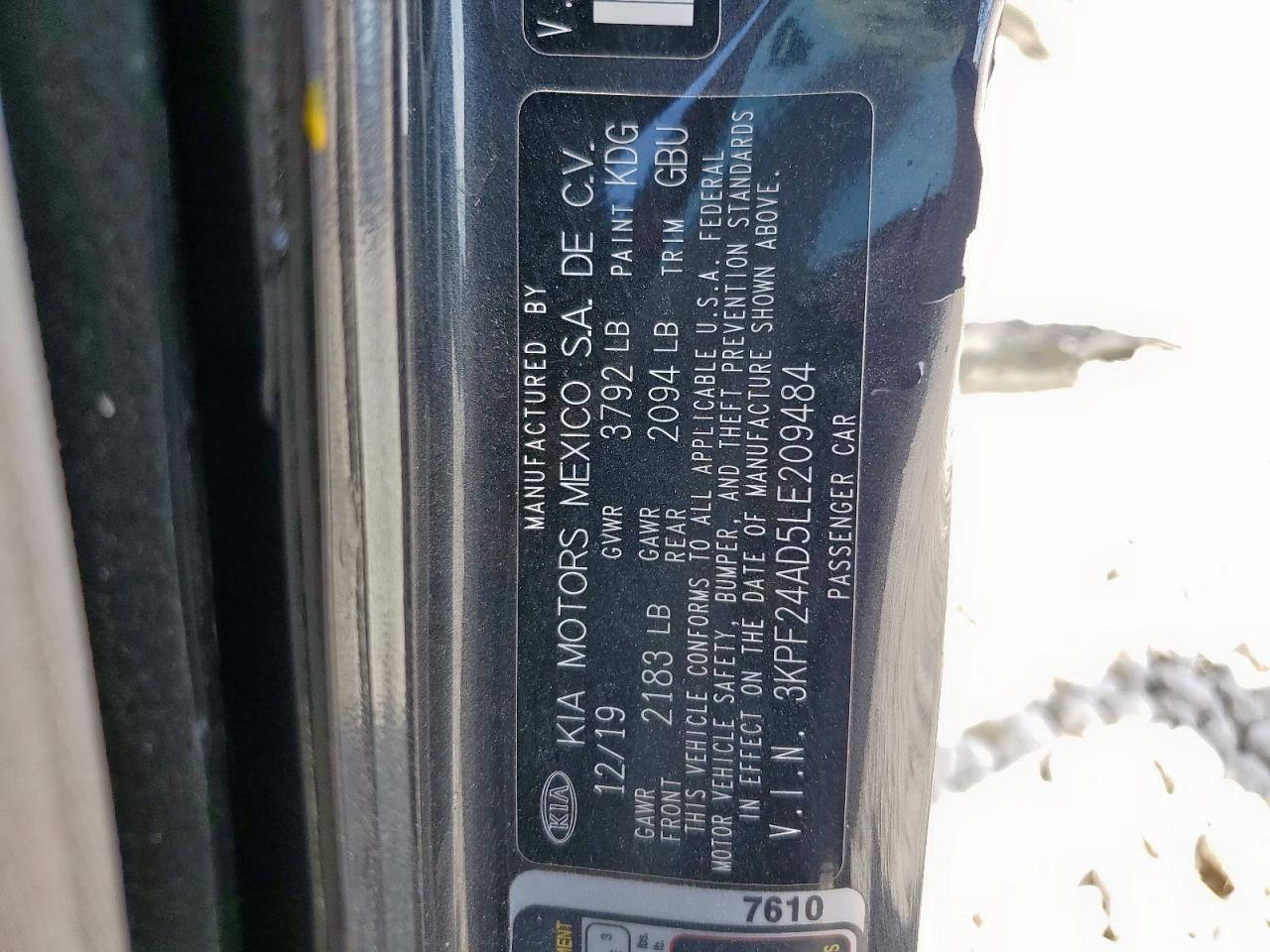 2020 KIA FORTE