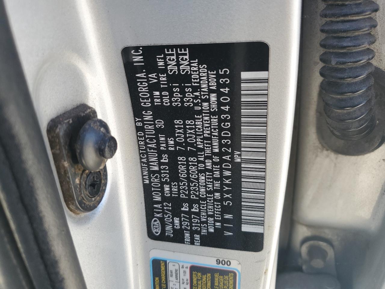 2013 KIA SORENTO