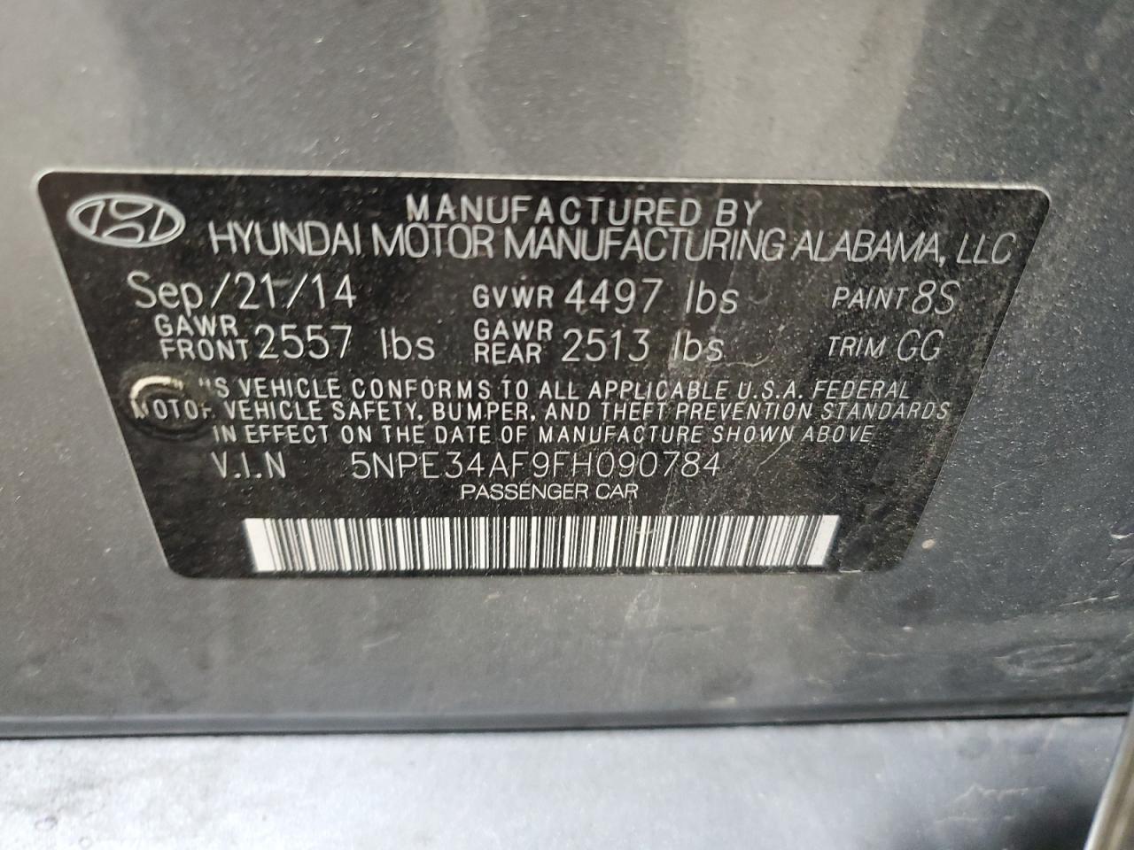 2015 HYUNDAI SONATA