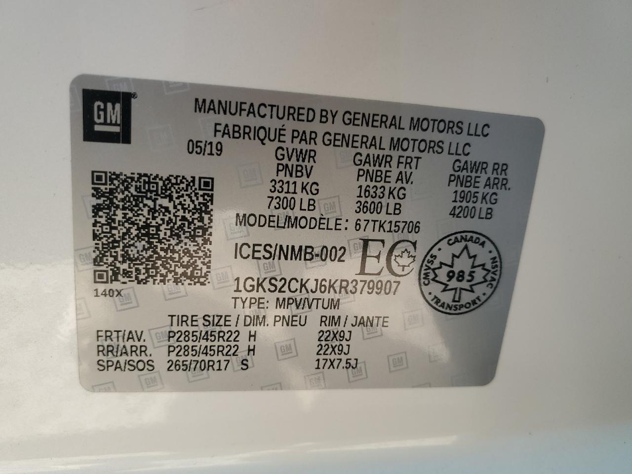 2019 GMC Yukon
