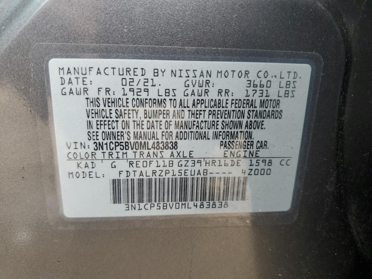 2021 NISSAN KICKS