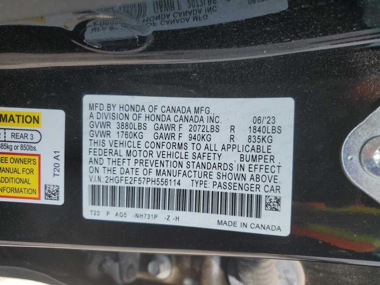 2023 HONDA CIVIC