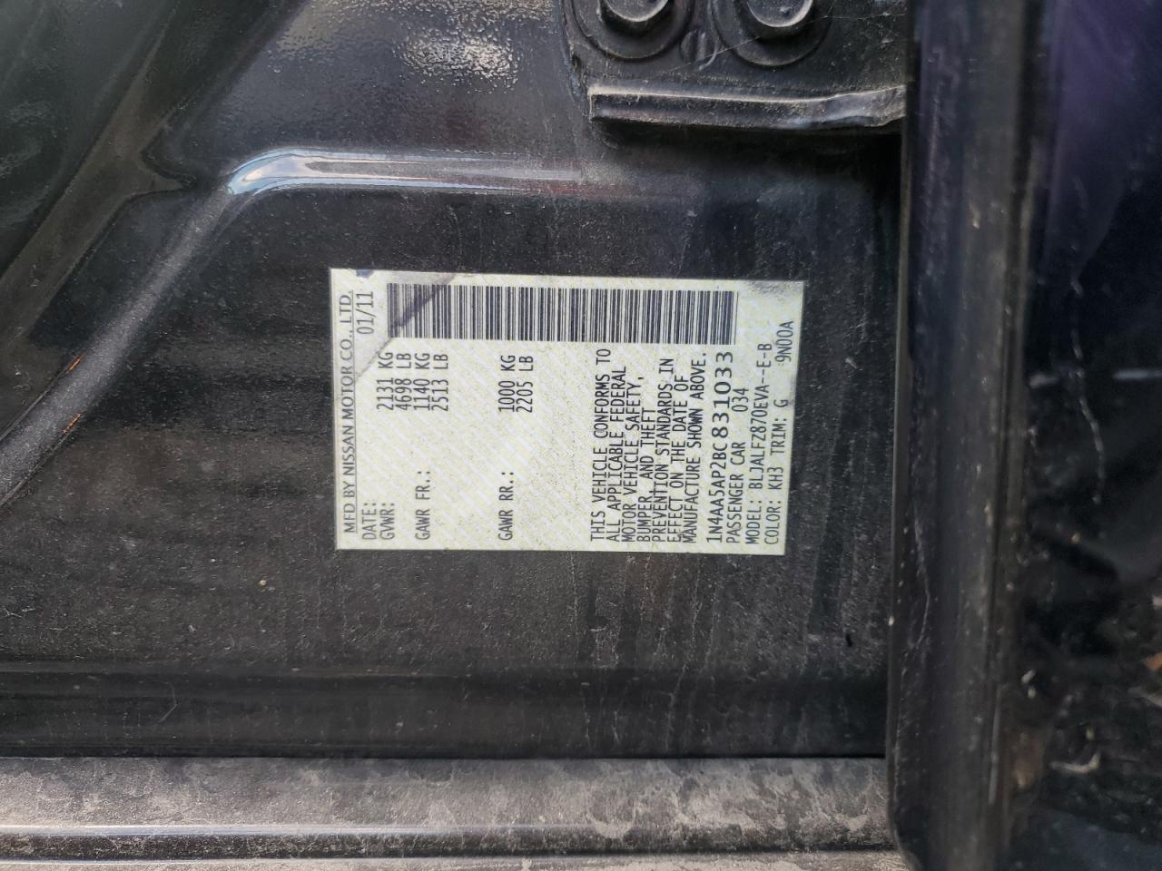 2011 NISSAN Maxima