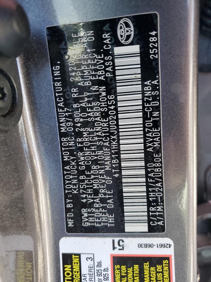 2018 TOYOTA CAMRY