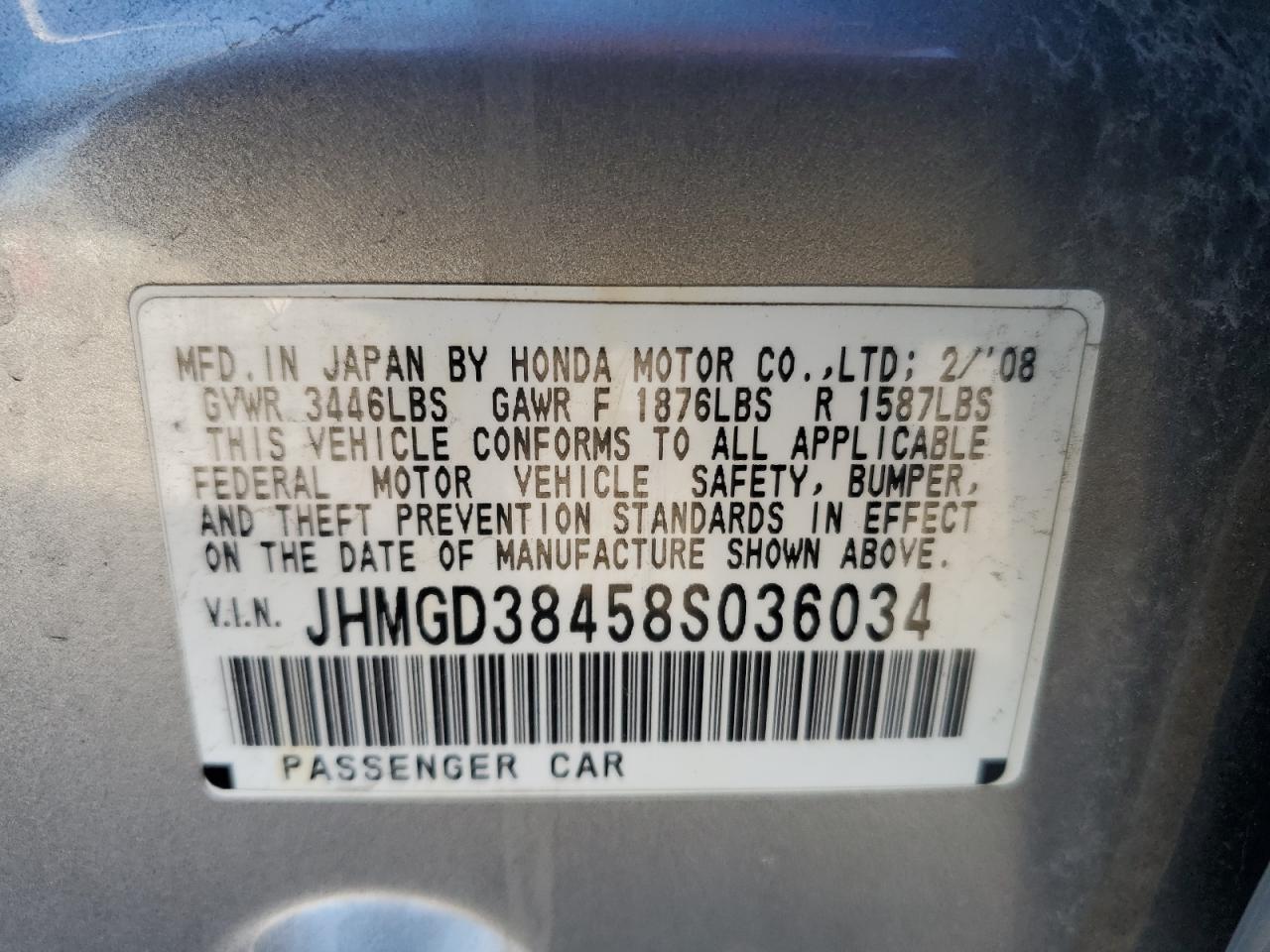 2008 HONDA FIT
