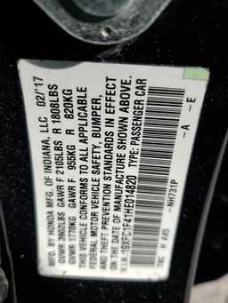 2017 HONDA CIVIC