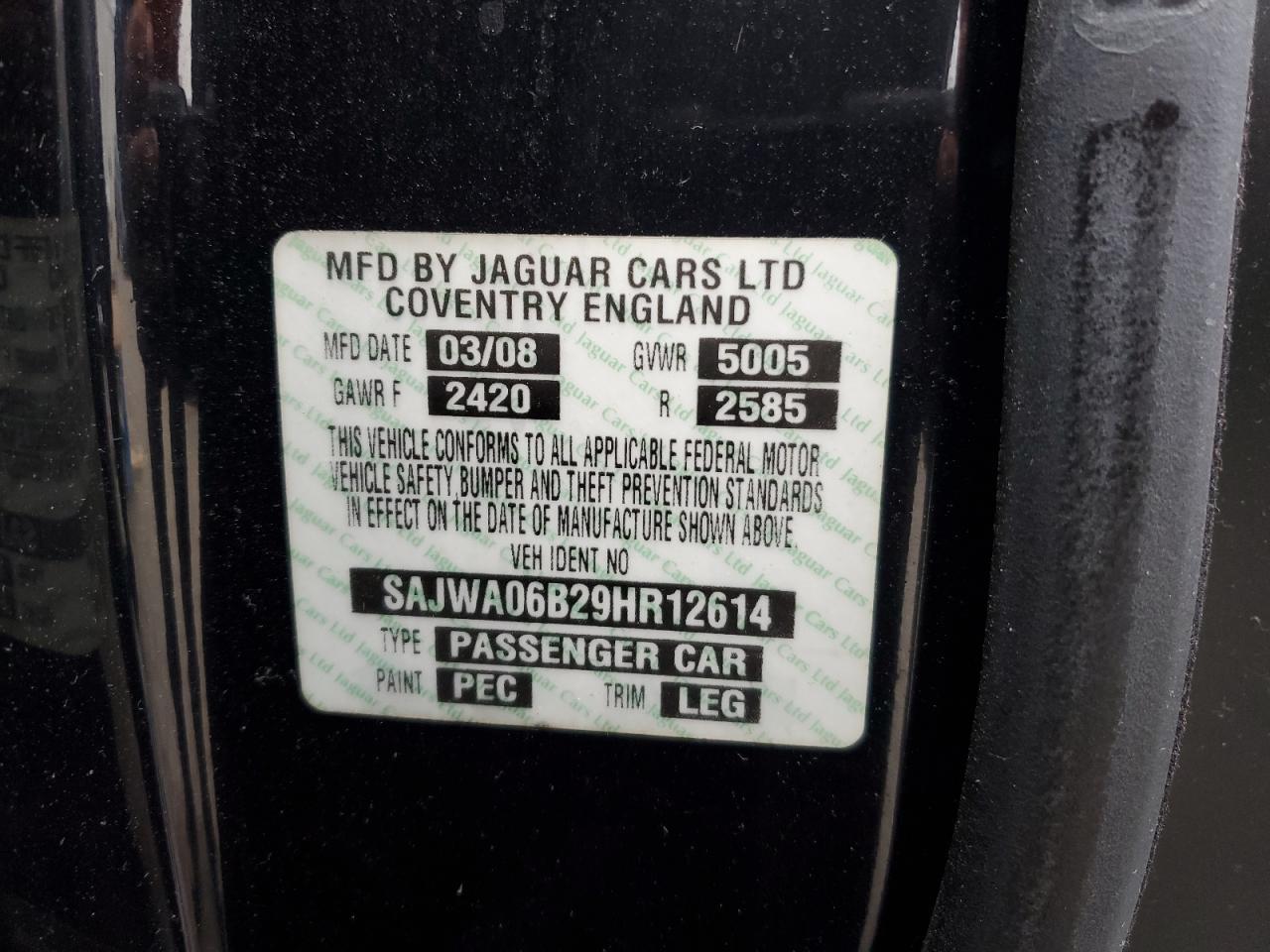 2011 JAGUAR XF