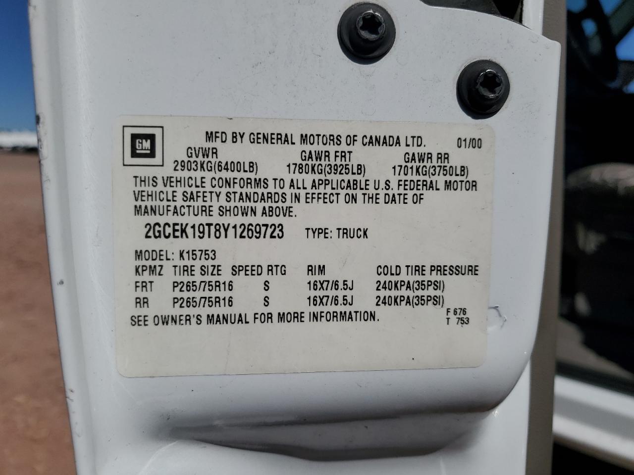 2000 CHEVROLET Silverado