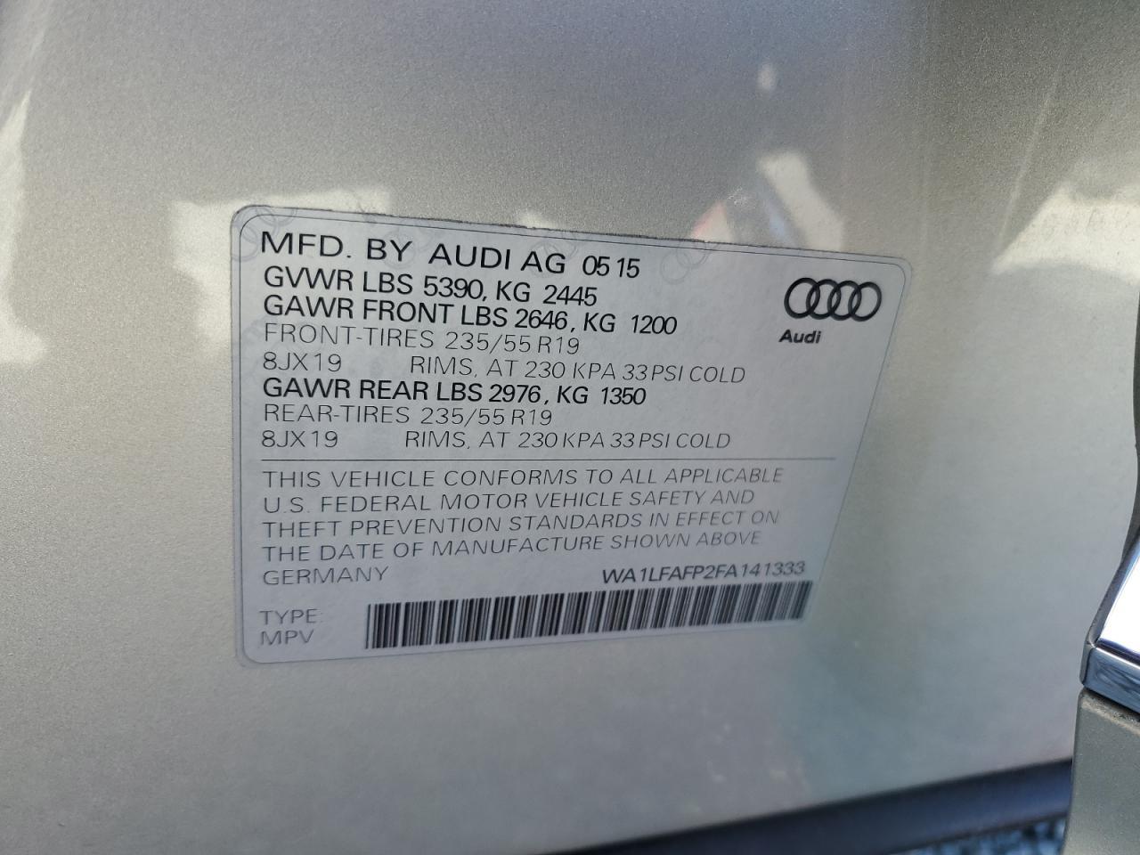 2015 AUDI Q5