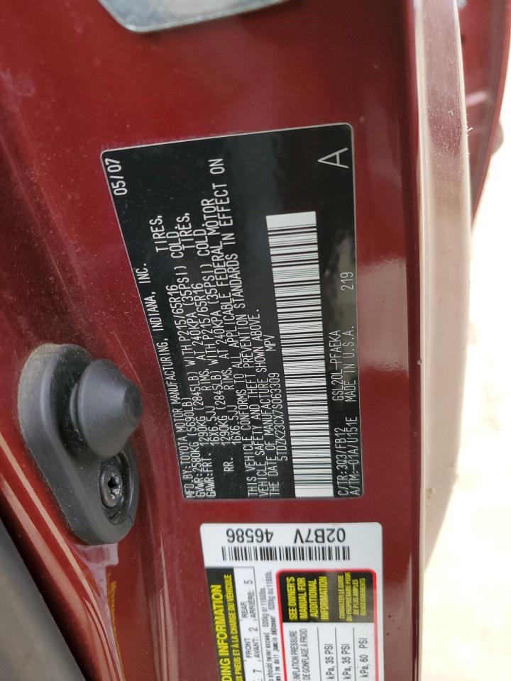 2007 TOYOTA SIENNA