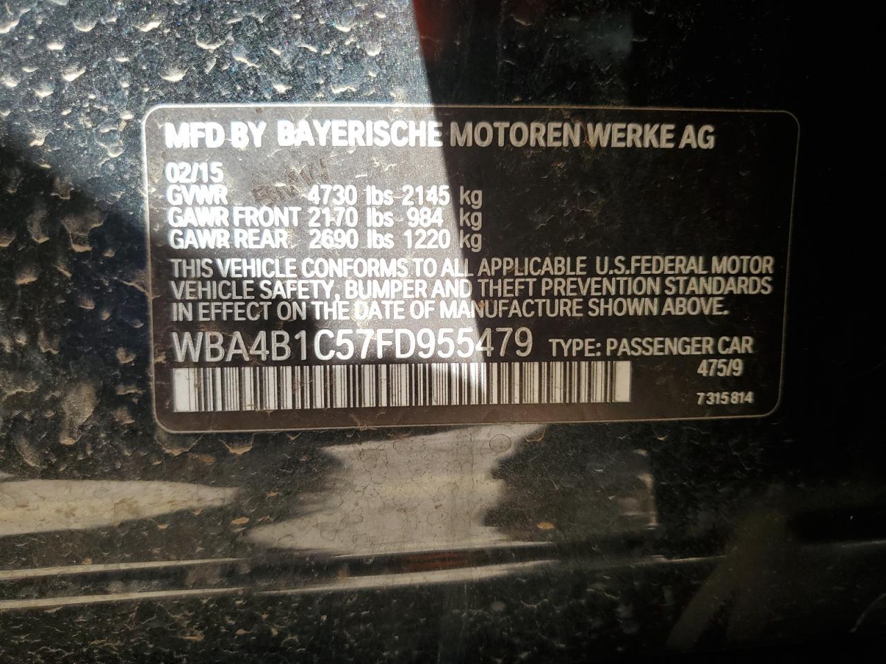 2015 BMW 4 Series