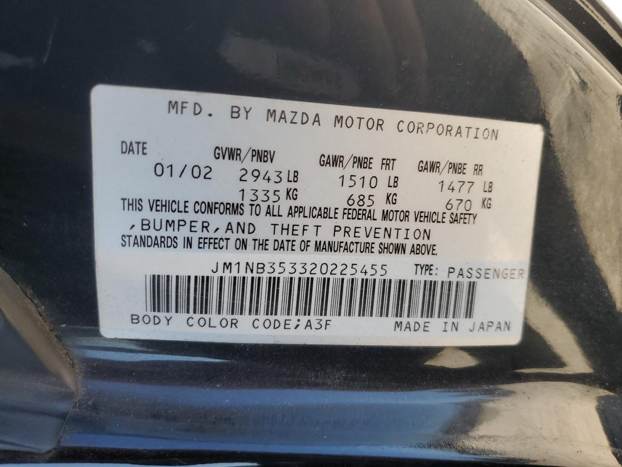 2002 MAZDA MX-5 Miata