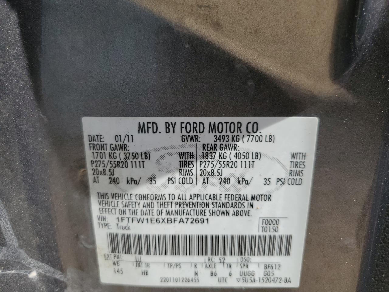 2011 FORD F-150