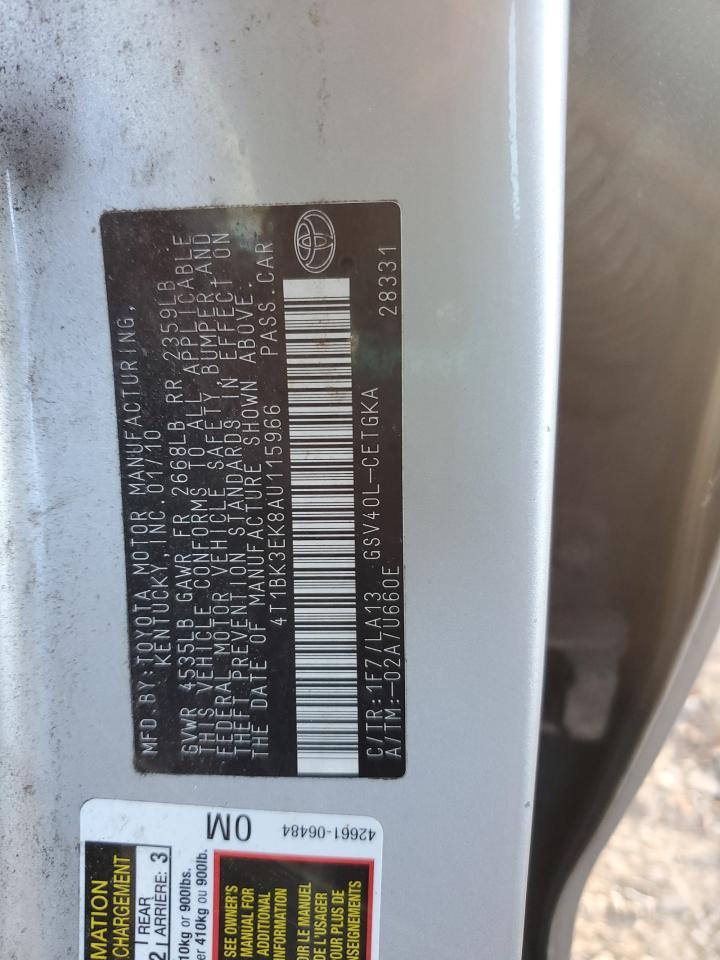 2010 TOYOTA CAMRY