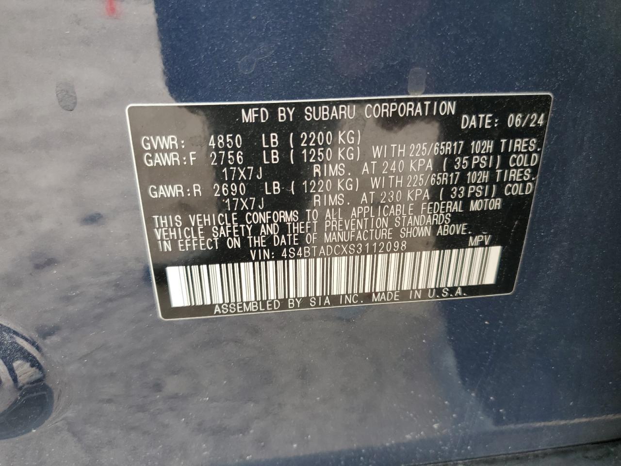 2025 SUBARU Outback