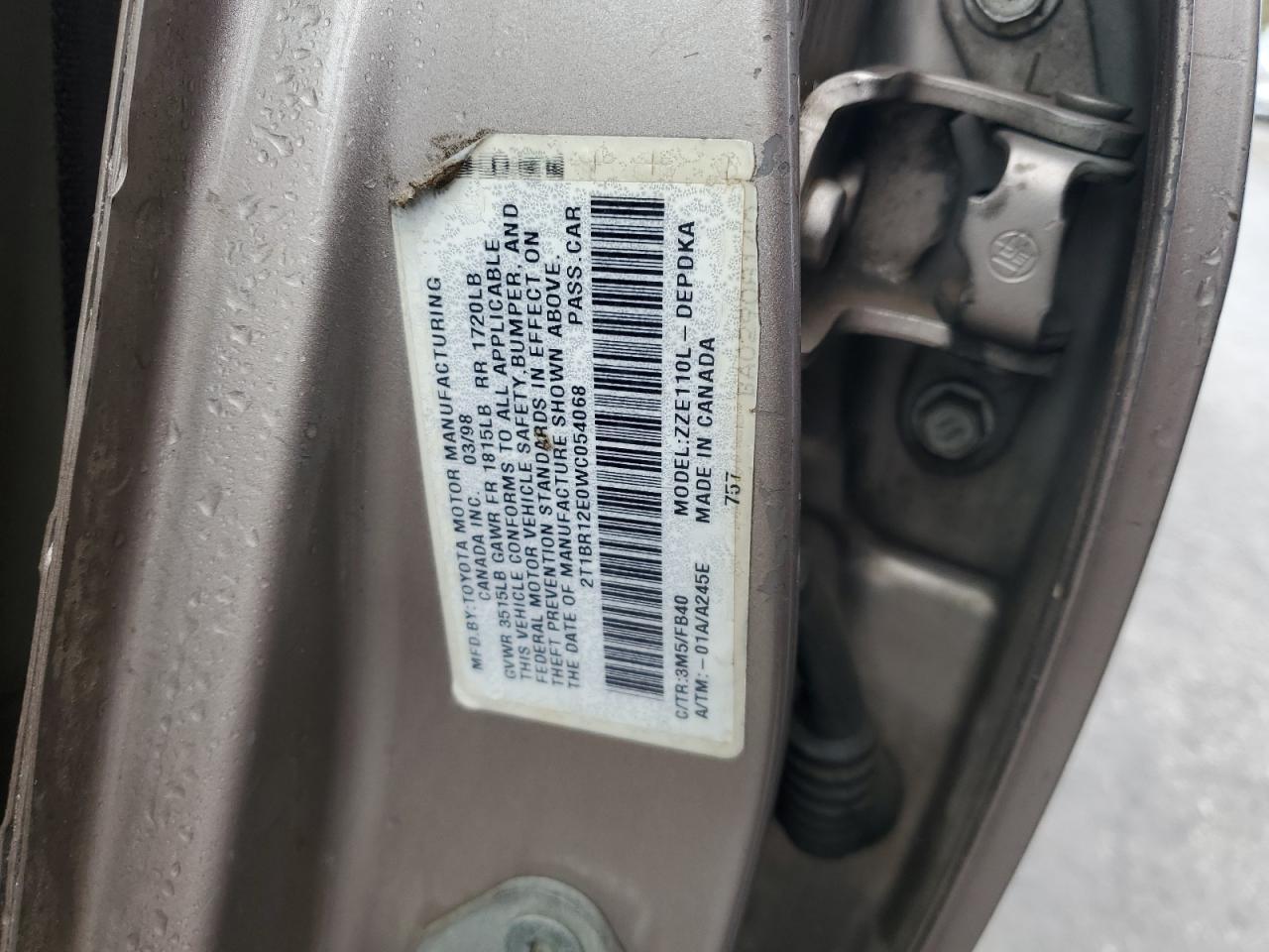 1998 TOYOTA COROLLA