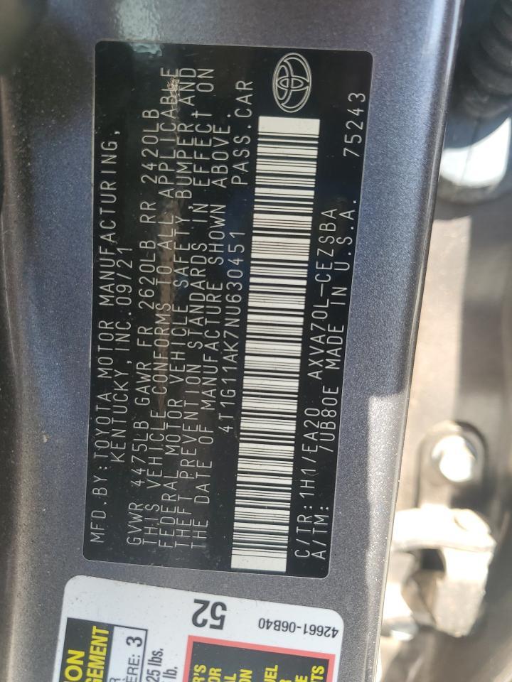 2022 TOYOTA CAMRY