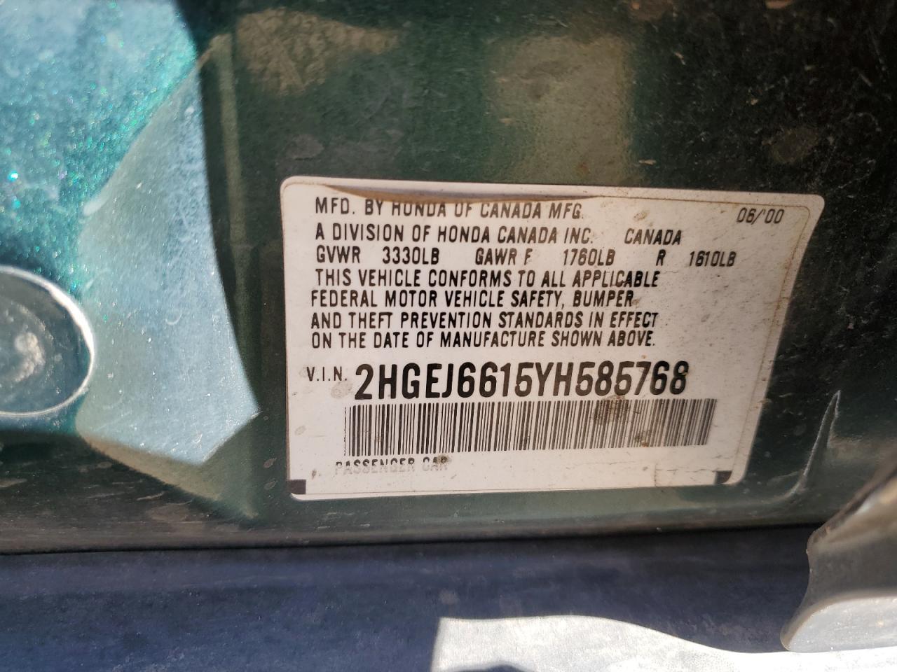 2000 HONDA CIVIC