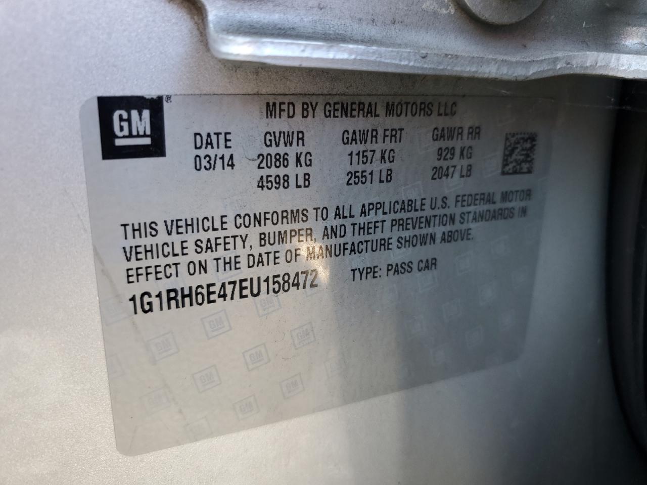 2014 CHEVROLET VOLT