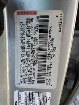 2003 TOYOTA CAMRY