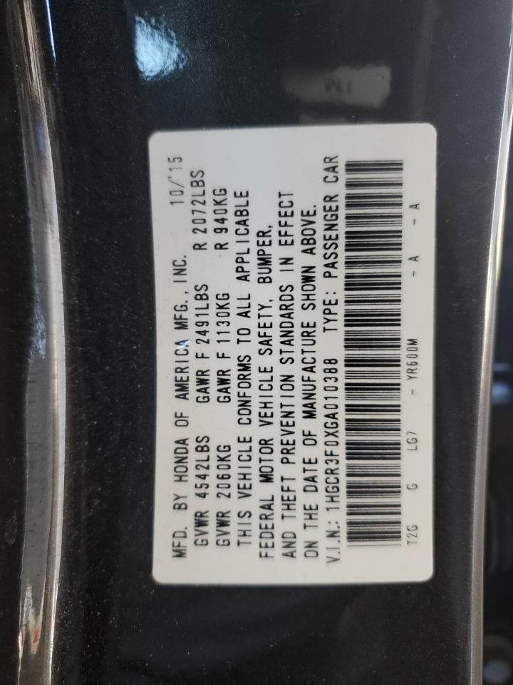2016 HONDA ACCORD
