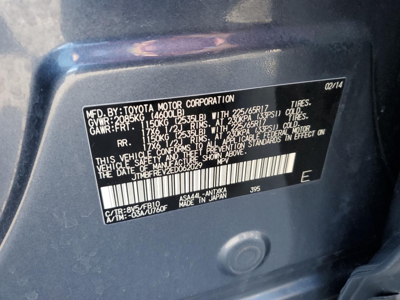 2014 TOYOTA RAV4