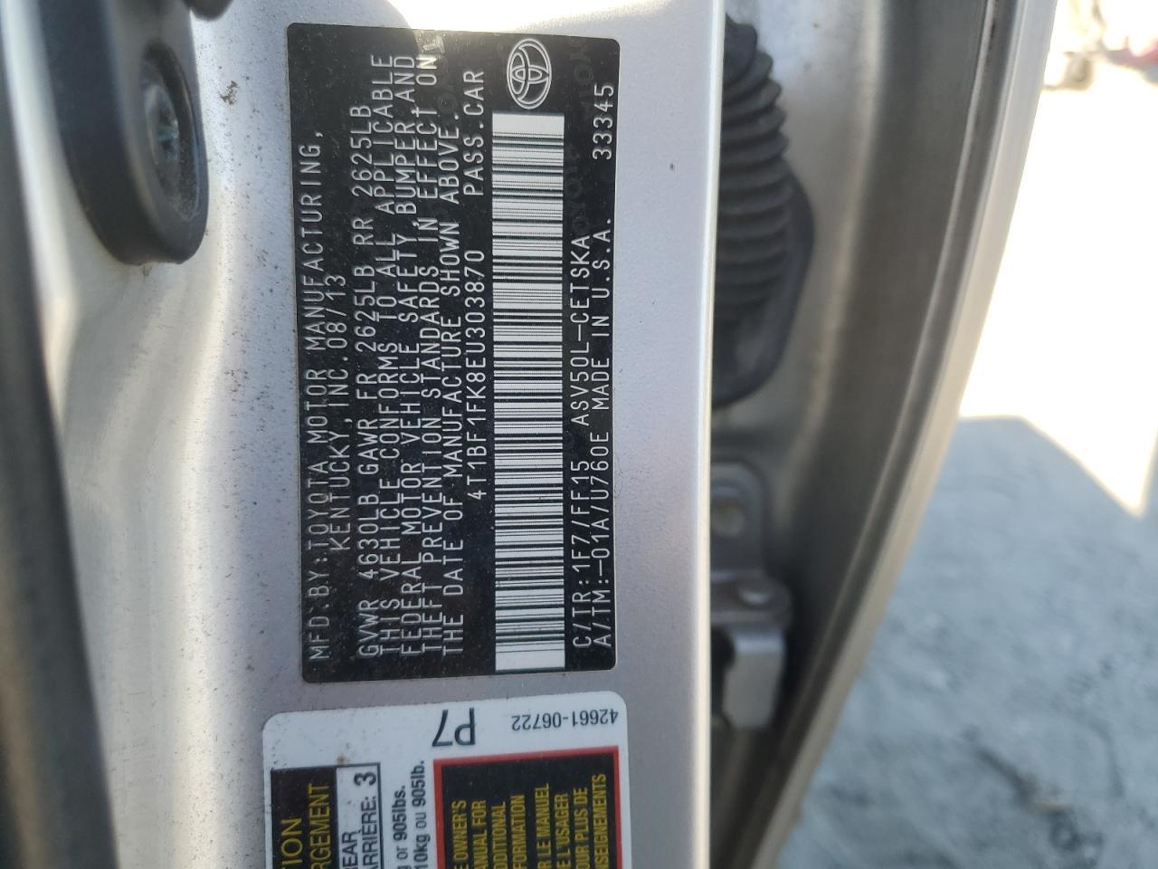 2014 TOYOTA CAMRY