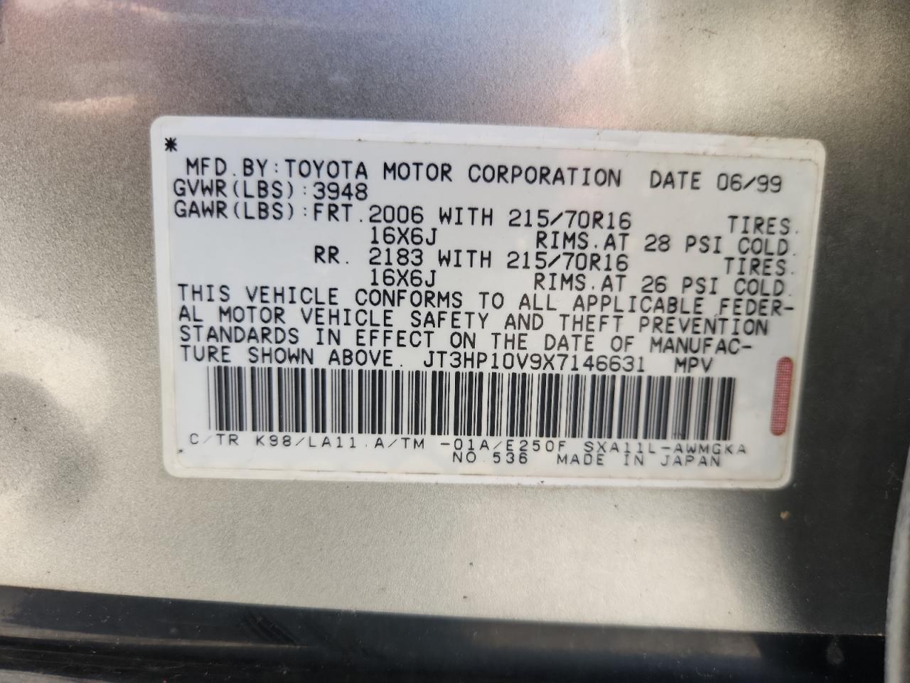 1999 TOYOTA RAV4