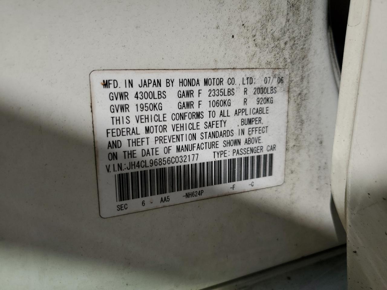 2006 ACURA TSX