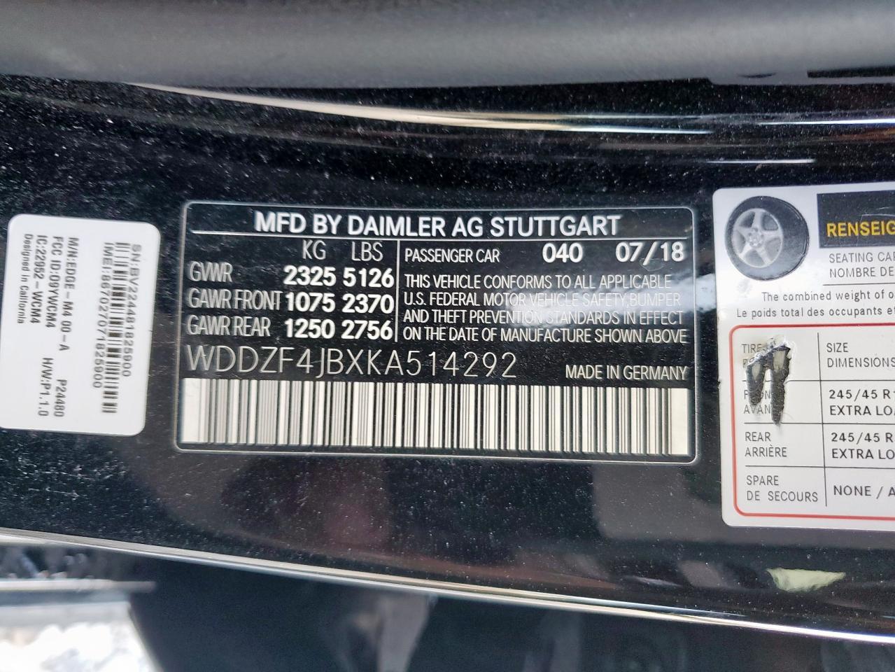 2019 MERCEDES-BENZ E-Class