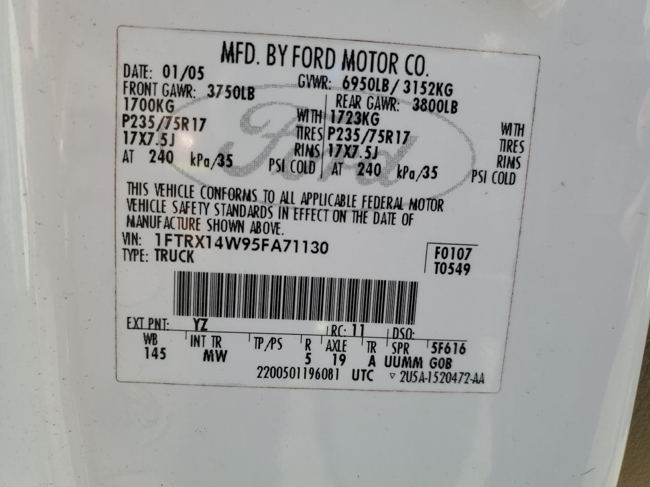 2005 FORD F-150