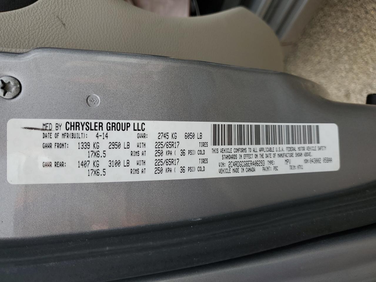 2014 DODGE GRAND CARAVAN