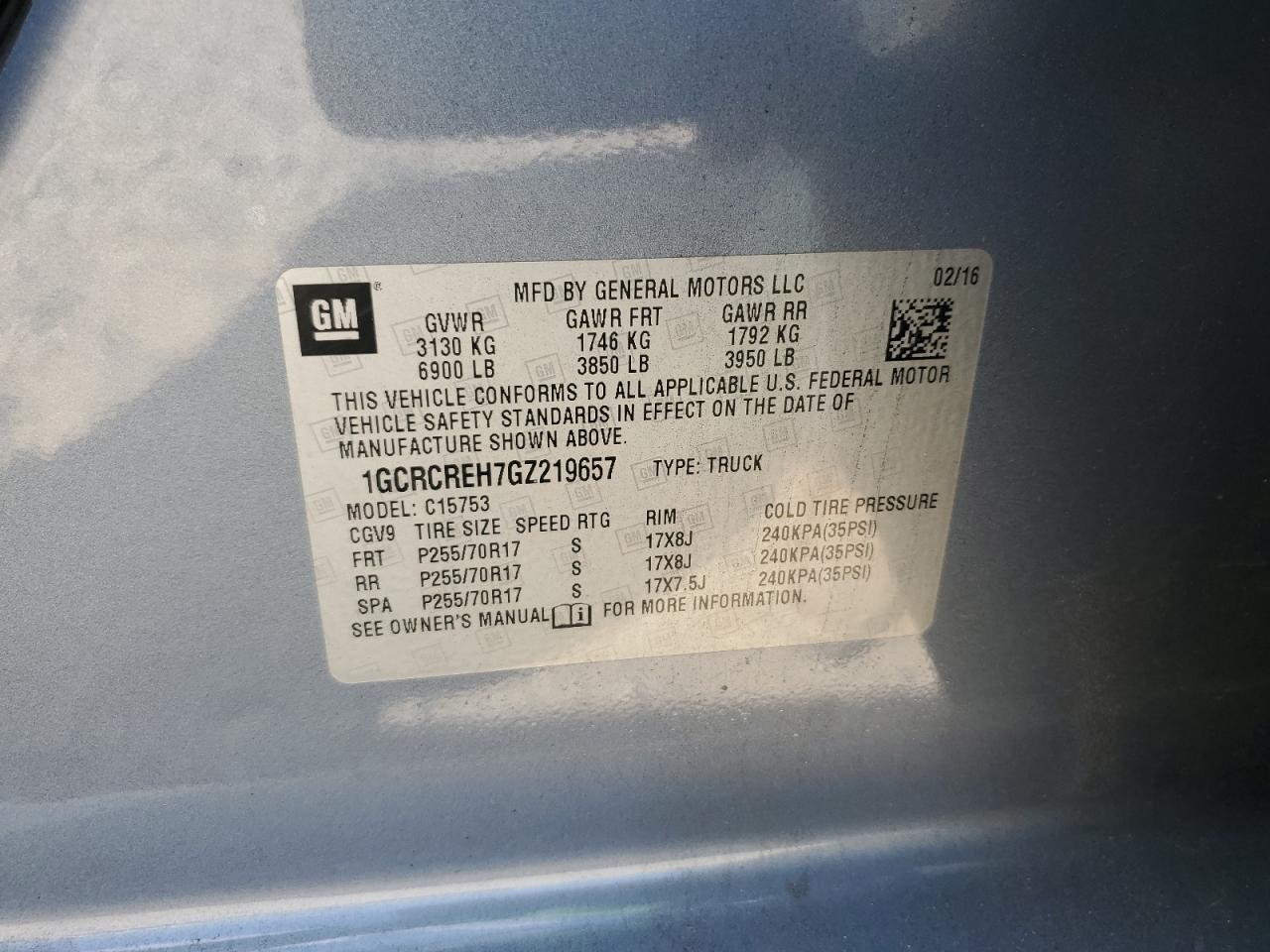 2016 CHEVROLET Silverado