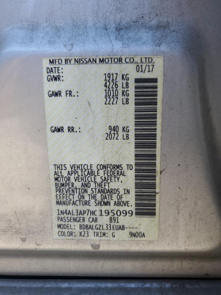 2017 NISSAN ALTIMA