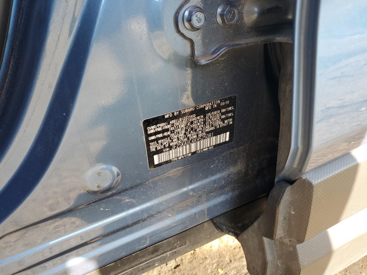 2019 SUBARU FORESTER