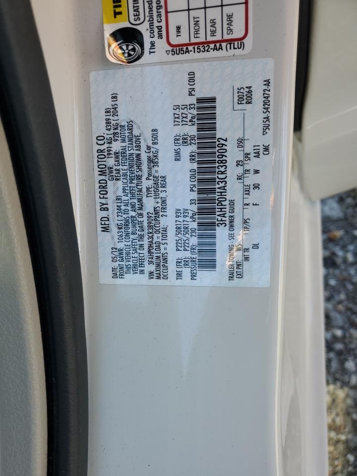 2012 FORD FUSION