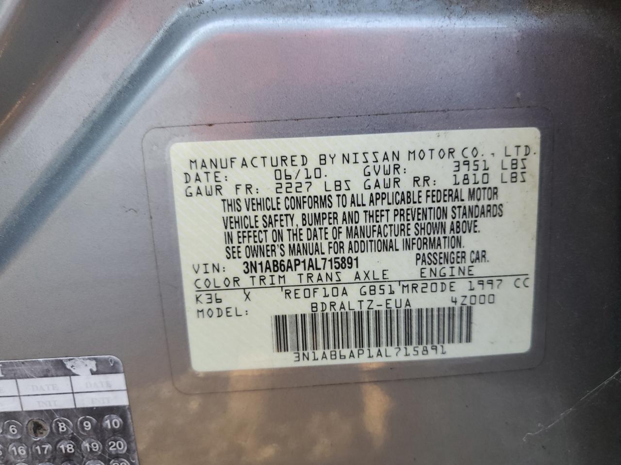 2010 NISSAN SENTRA