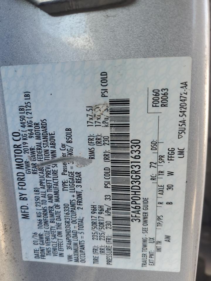 2016 FORD FUSION