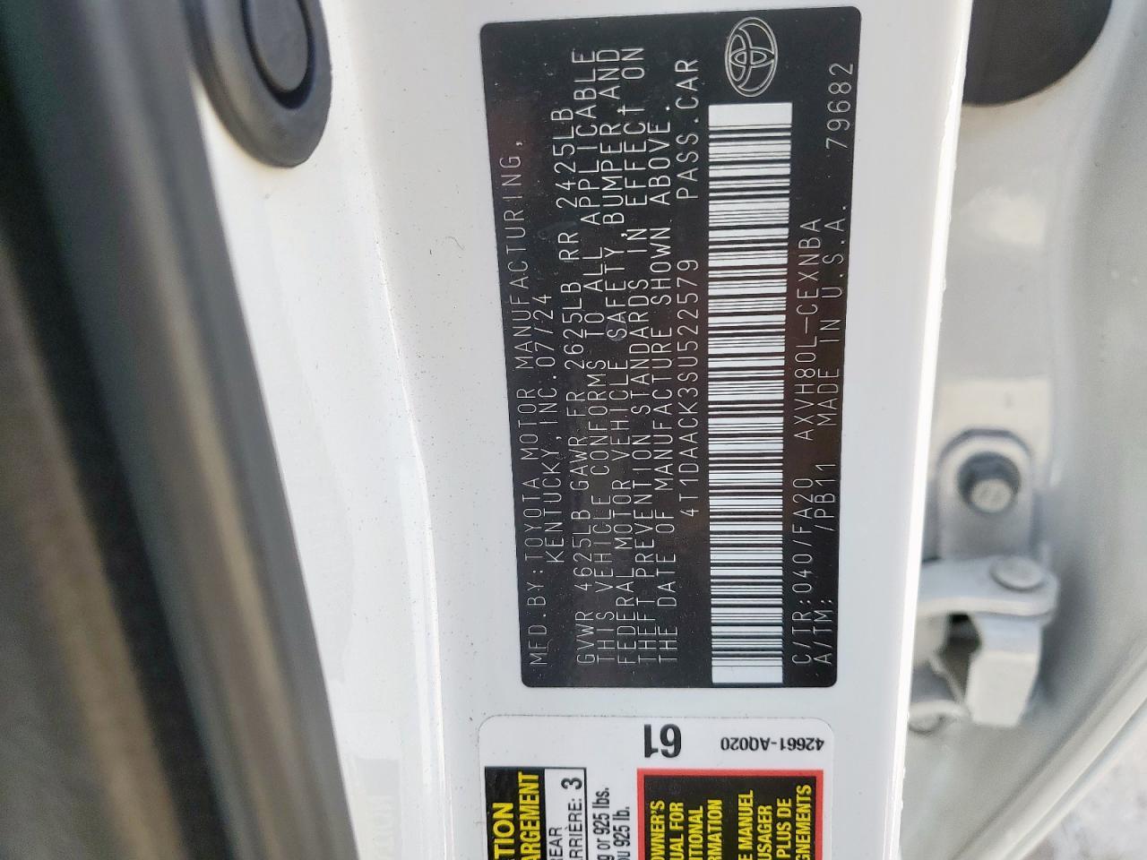 2025 TOYOTA CAMRY