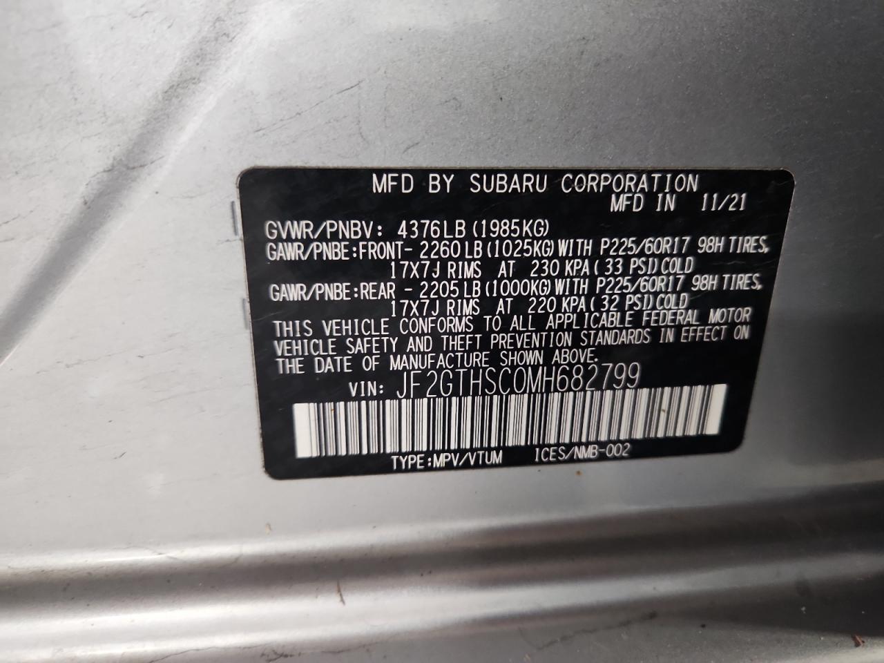2021 SUBARU Crosstrek