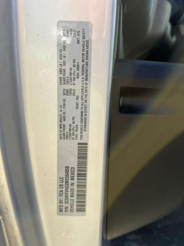 2021 RAM ProMaster 3500