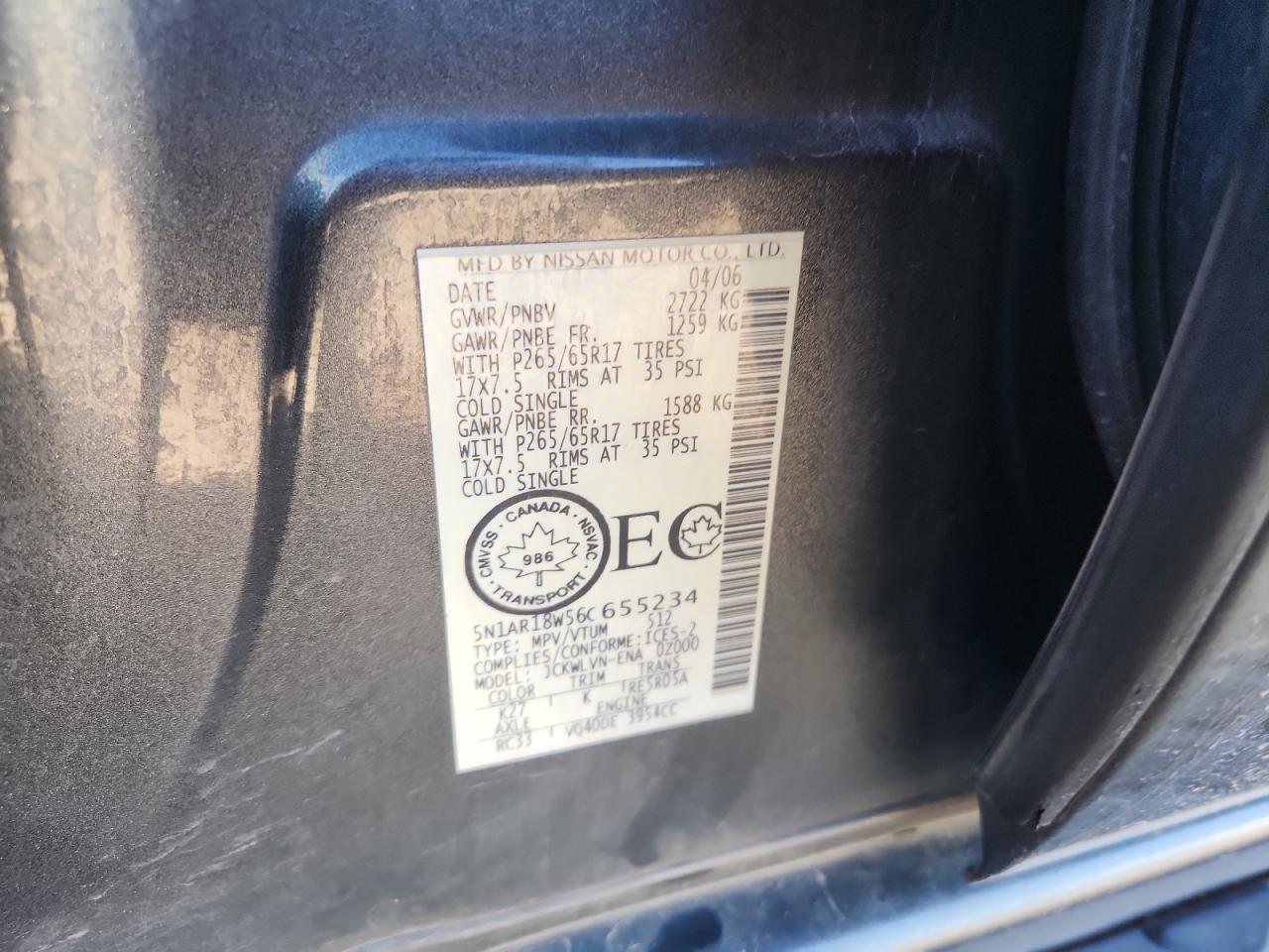 2006 NISSAN PATHFINDER