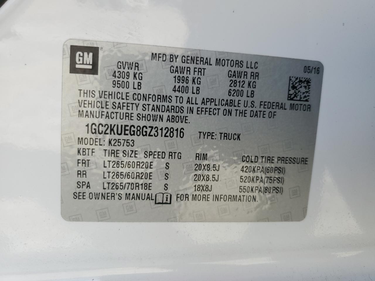 2016 CHEVROLET Silverado
