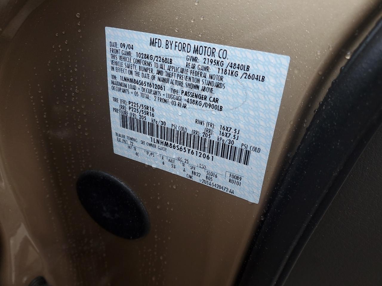 2005 LINCOLN Ls
