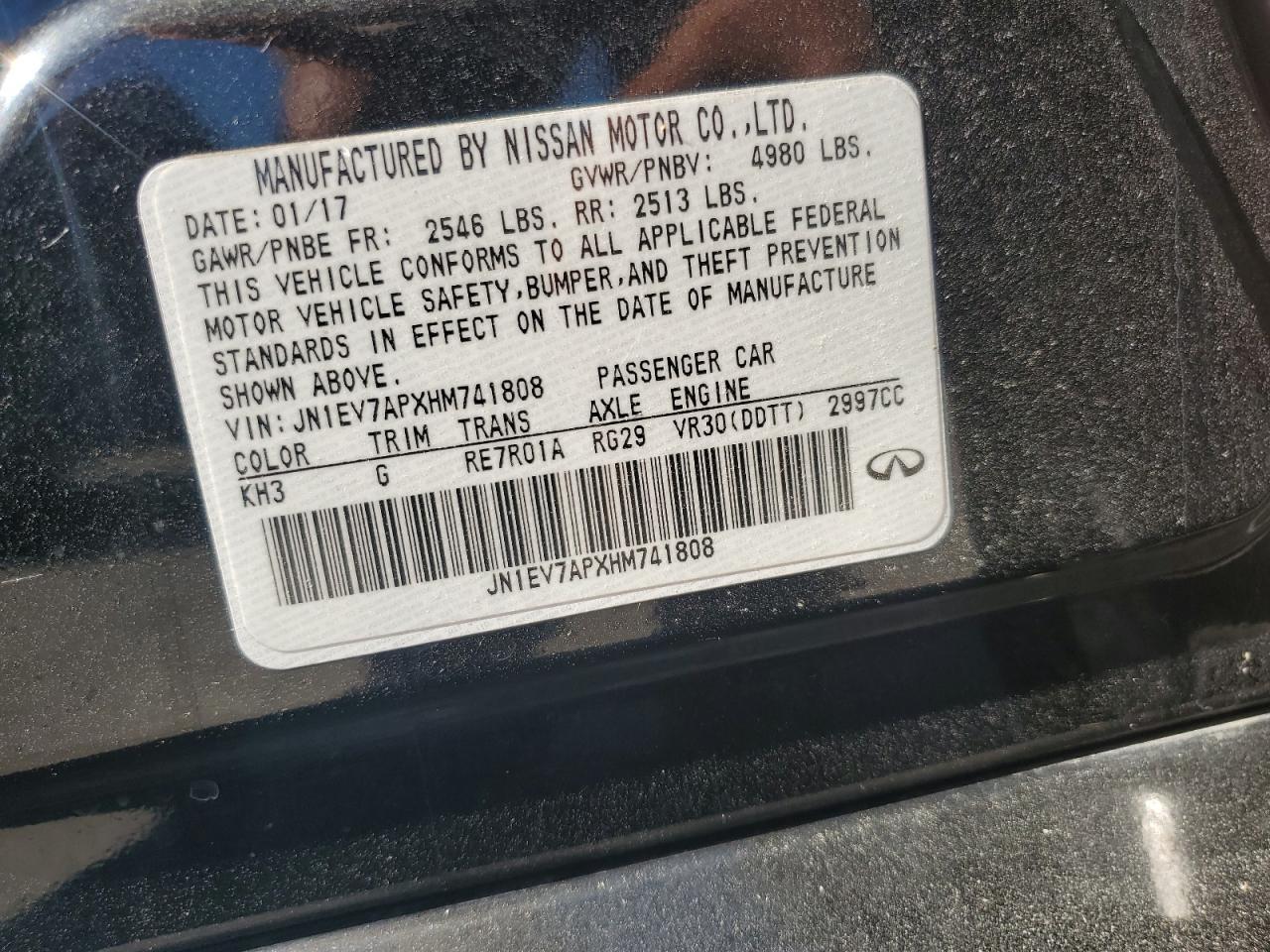 2017 INFINITI Q50