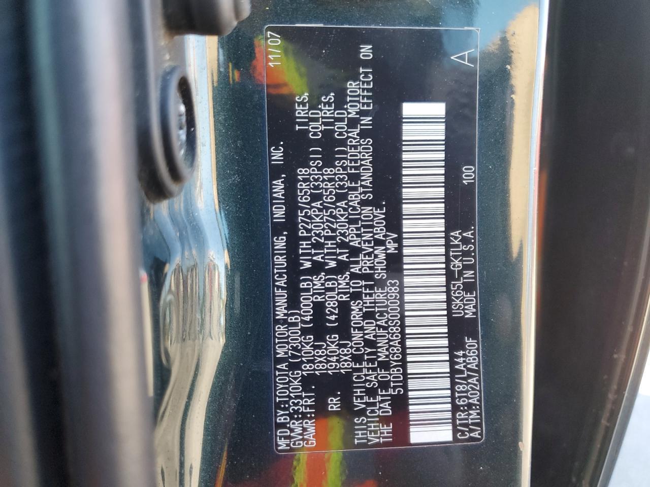 2008 TOYOTA Sequoia