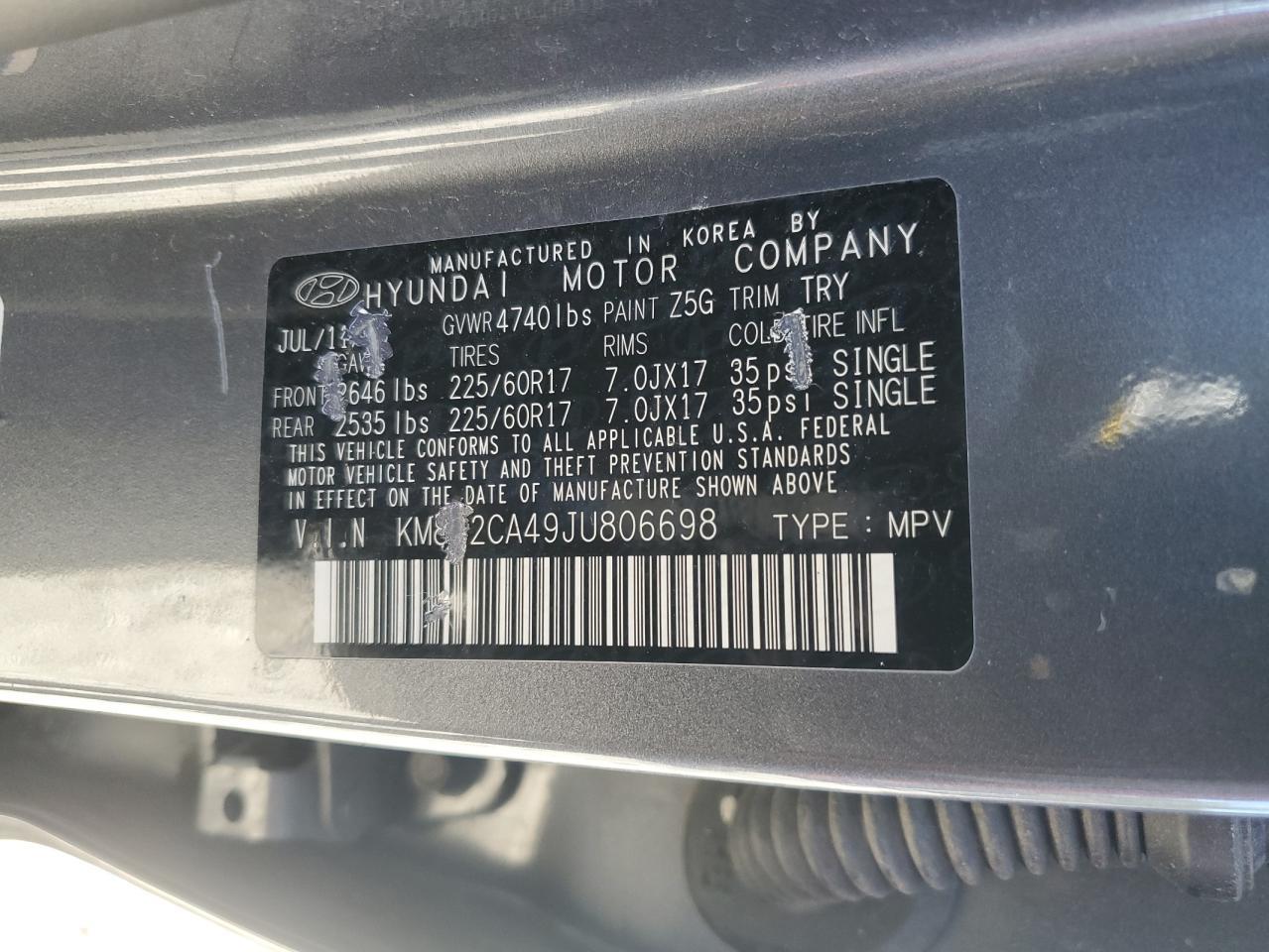2018 HYUNDAI TUCSON