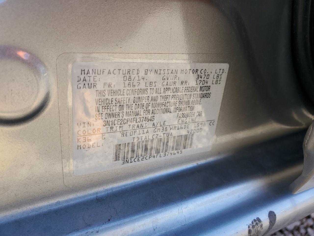 2015 NISSAN Versa Note