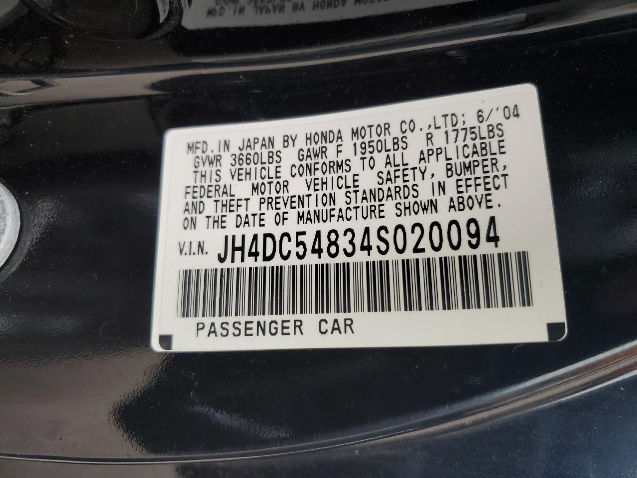 2004 ACURA RSX
