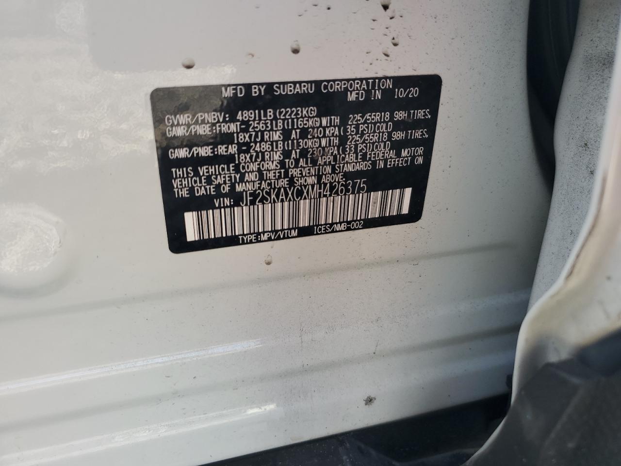 2021 SUBARU FORESTER